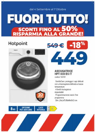 ASCIUGATRICE HPT83DBSIT HOTPOINT ARISTON